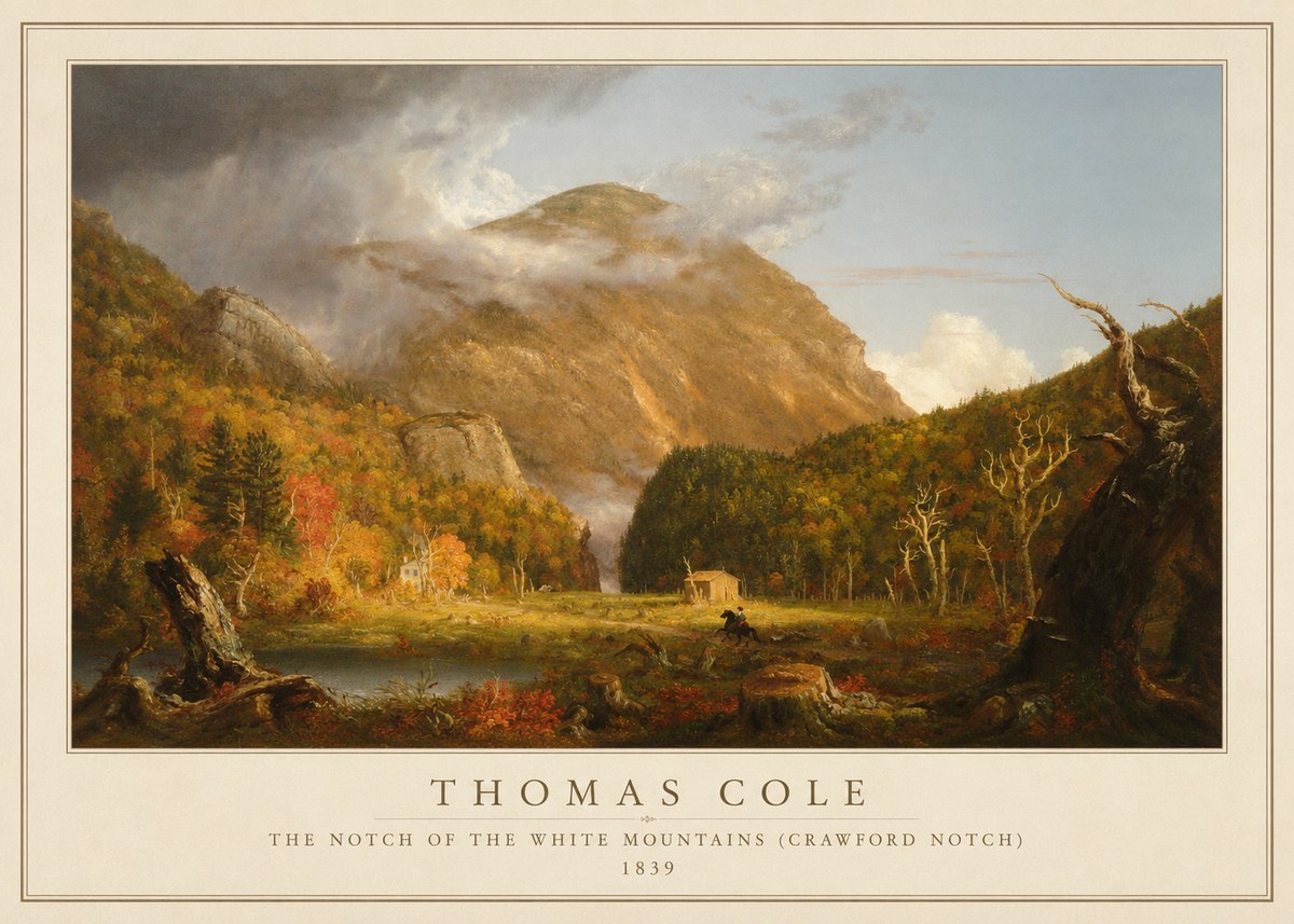 Thomas Cole The Notch of the White Mountains (Crawford Notch) No1 - Poster