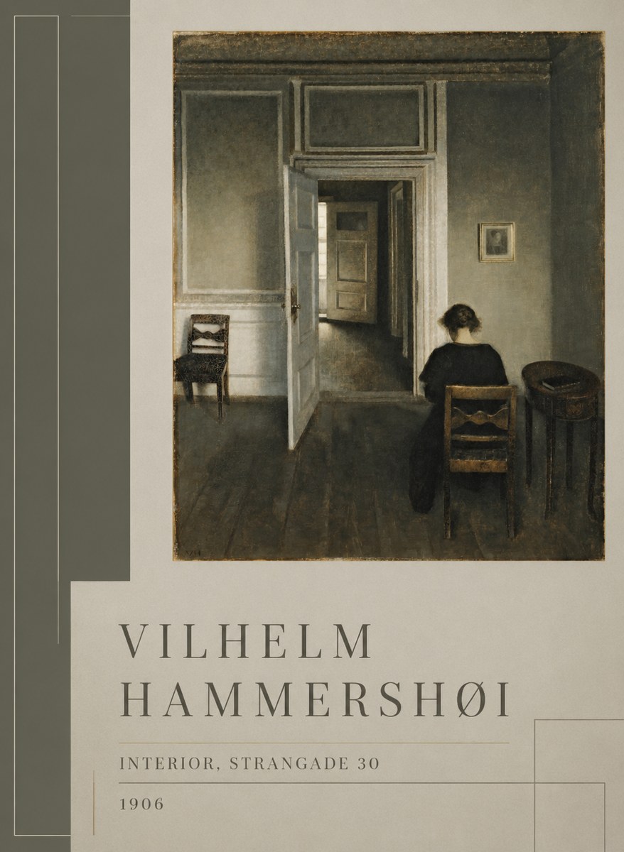Vilhelm Hammershøi Interior, Strandgade 30 II No2 - Poster