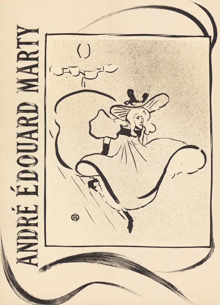 André Édouard Marty Elegant Woman with Hat No3 - Poster