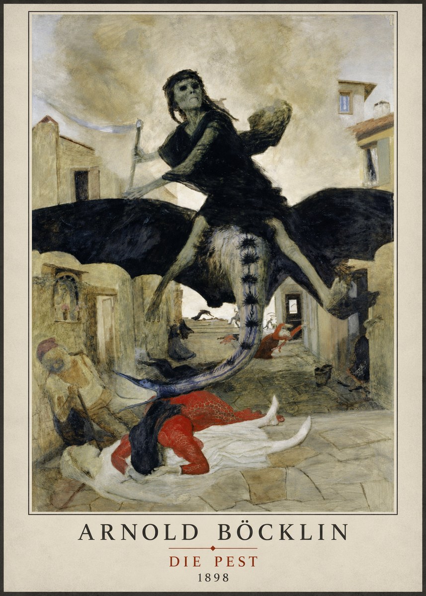 Arnold Böcklin Die Pest II No3 - Poster