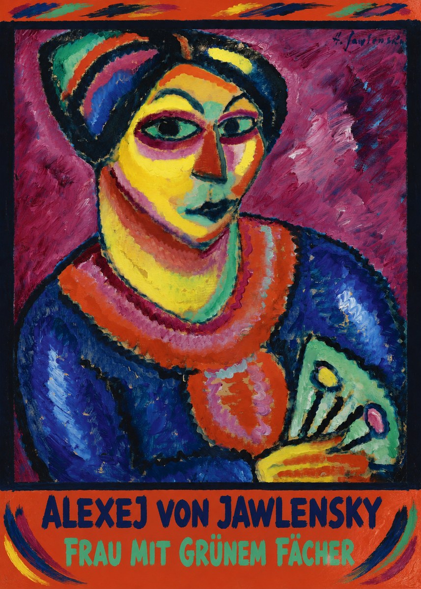 Alexej von Jawlensky Frau Mit Grünem Fächer No5 - Poster