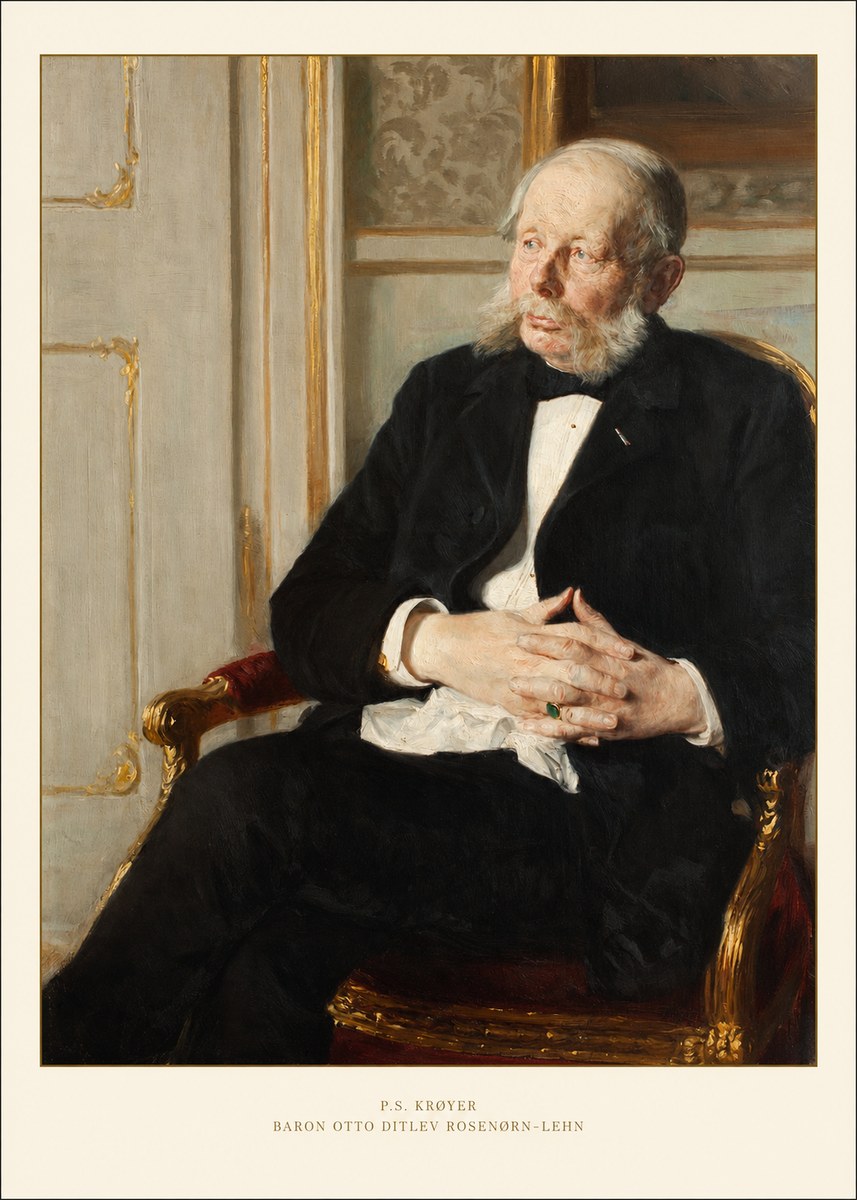 P.S. Krøyer Baron Otto Ditlev Rosenørn-lehn No6 - Poster