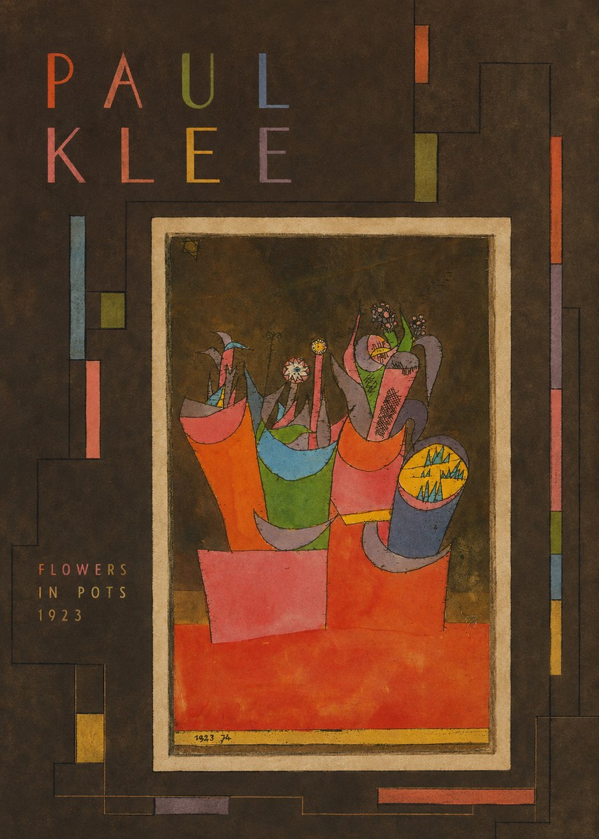 Paul Klee Flowers in Pots No3 - Poster