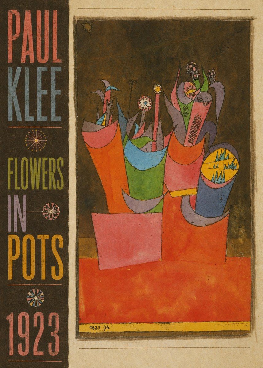 Paul Klee Flowers in Pots No5 - Poster