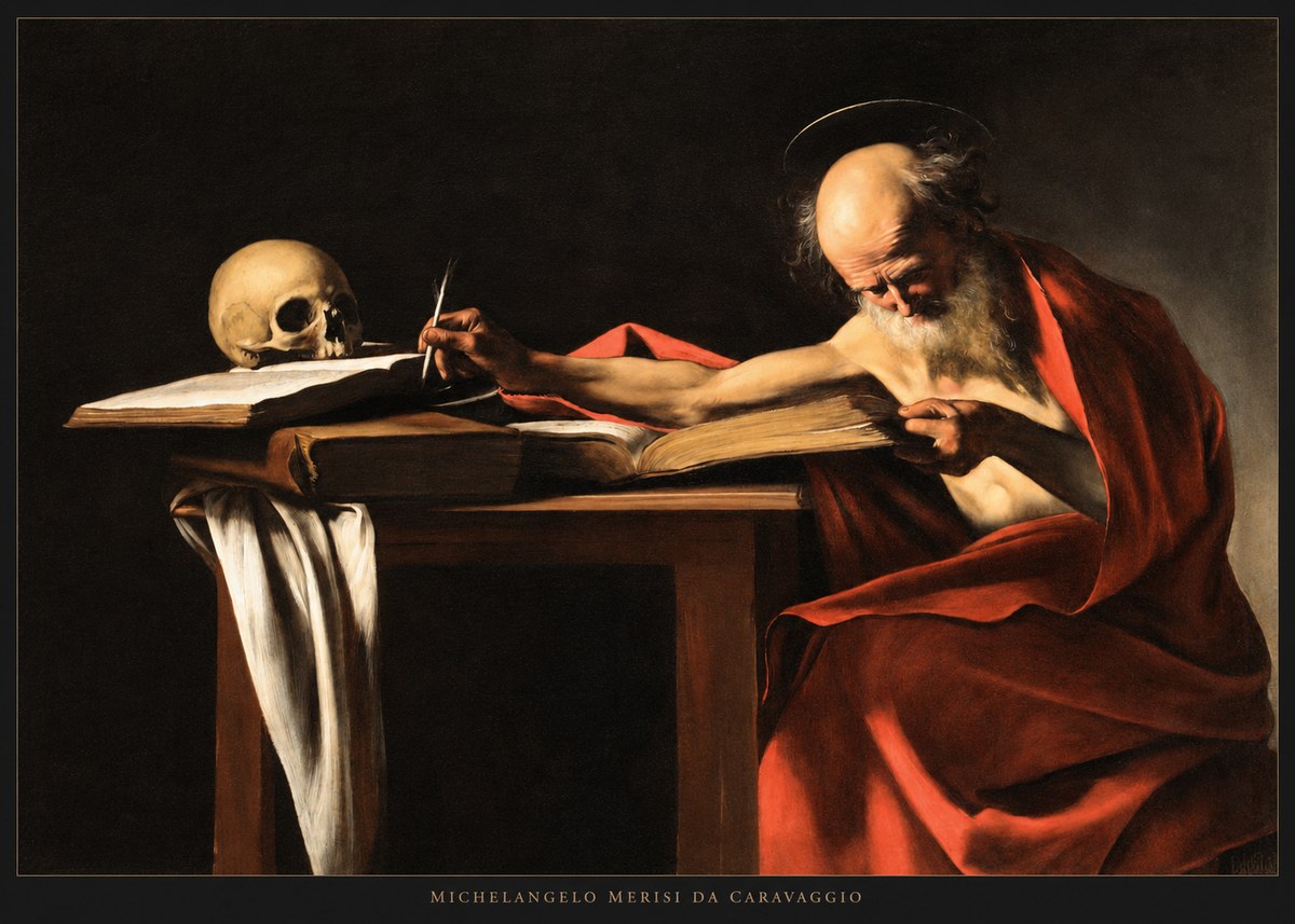 Michelangelo Merisi da Caravaggio Saint Jerome Writing II No5 - Poster