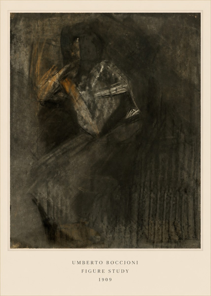 Umberto Boccioni Figure Study I No6 - Poster