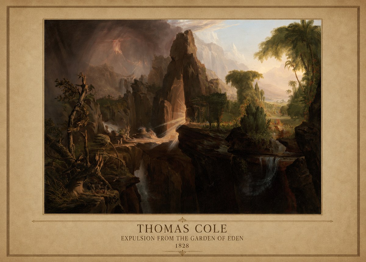 Thomas Cole Expulsion from the Garden of Eden II No1 - Poster