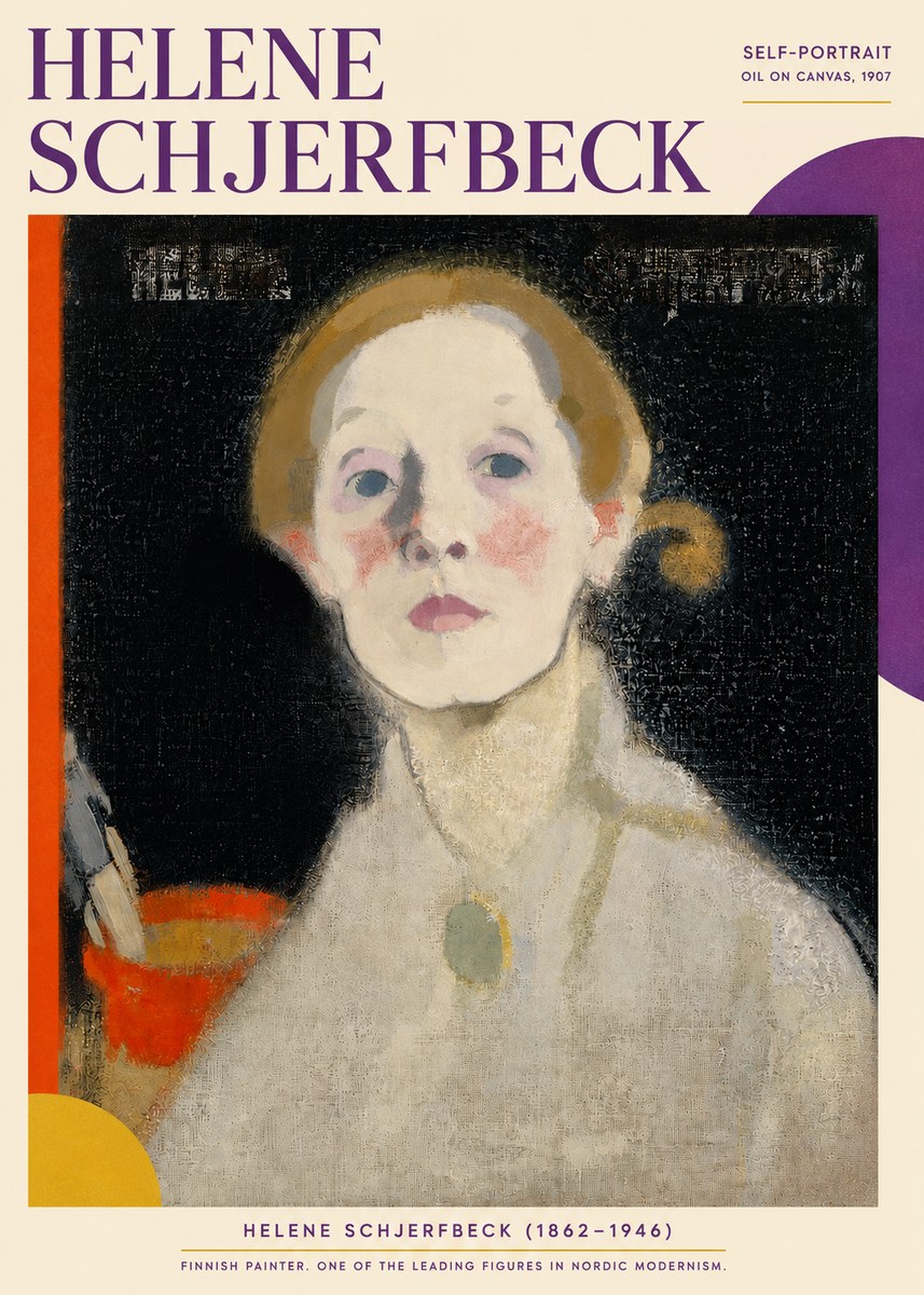 Helene Schjerfbeck Self-portrait No3 - Poster