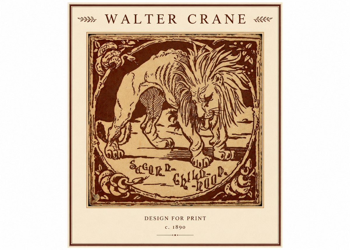 Walter Crane Sacred Childhood No1 - Poster