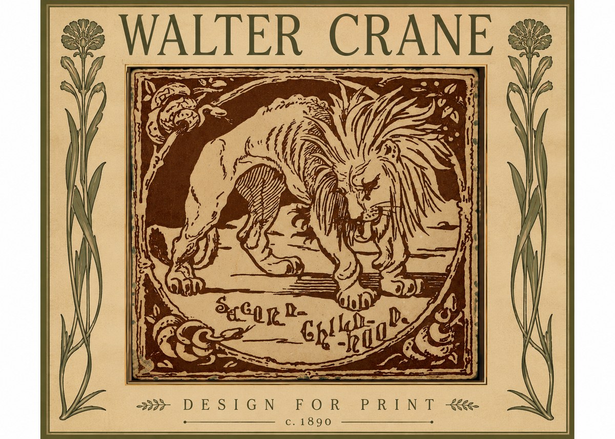 Walter Crane Sacred Childhood No5 - Poster