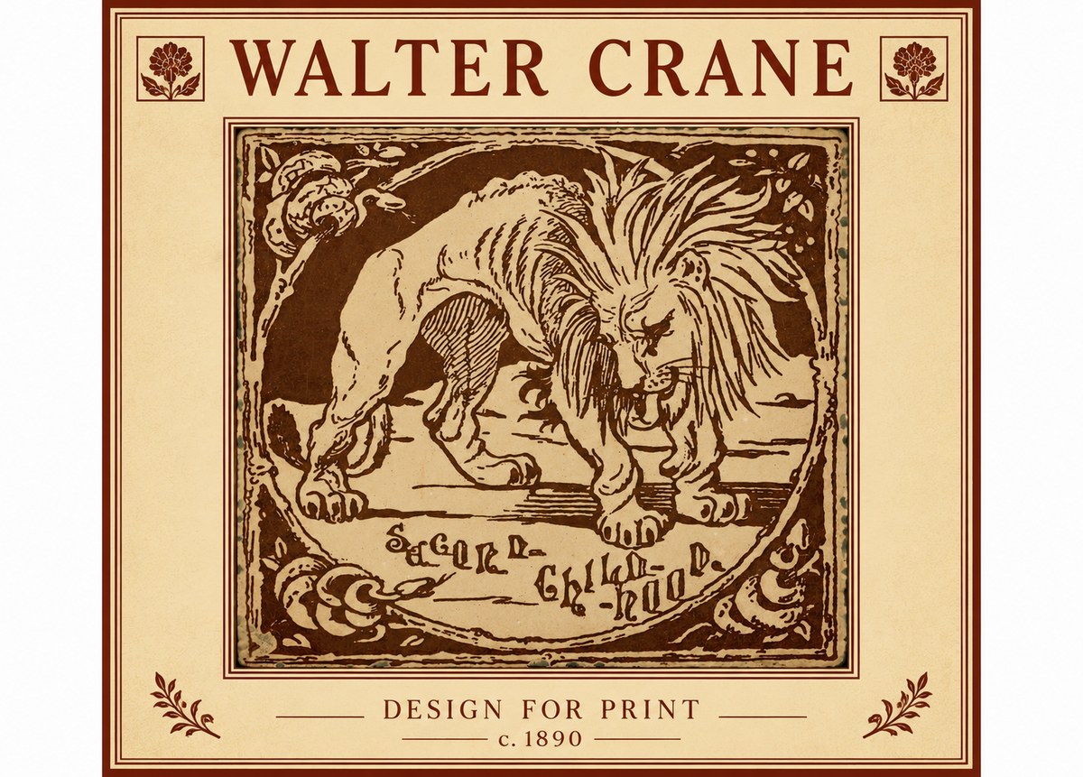 Walter Crane Sacred Childhood No6 - Poster