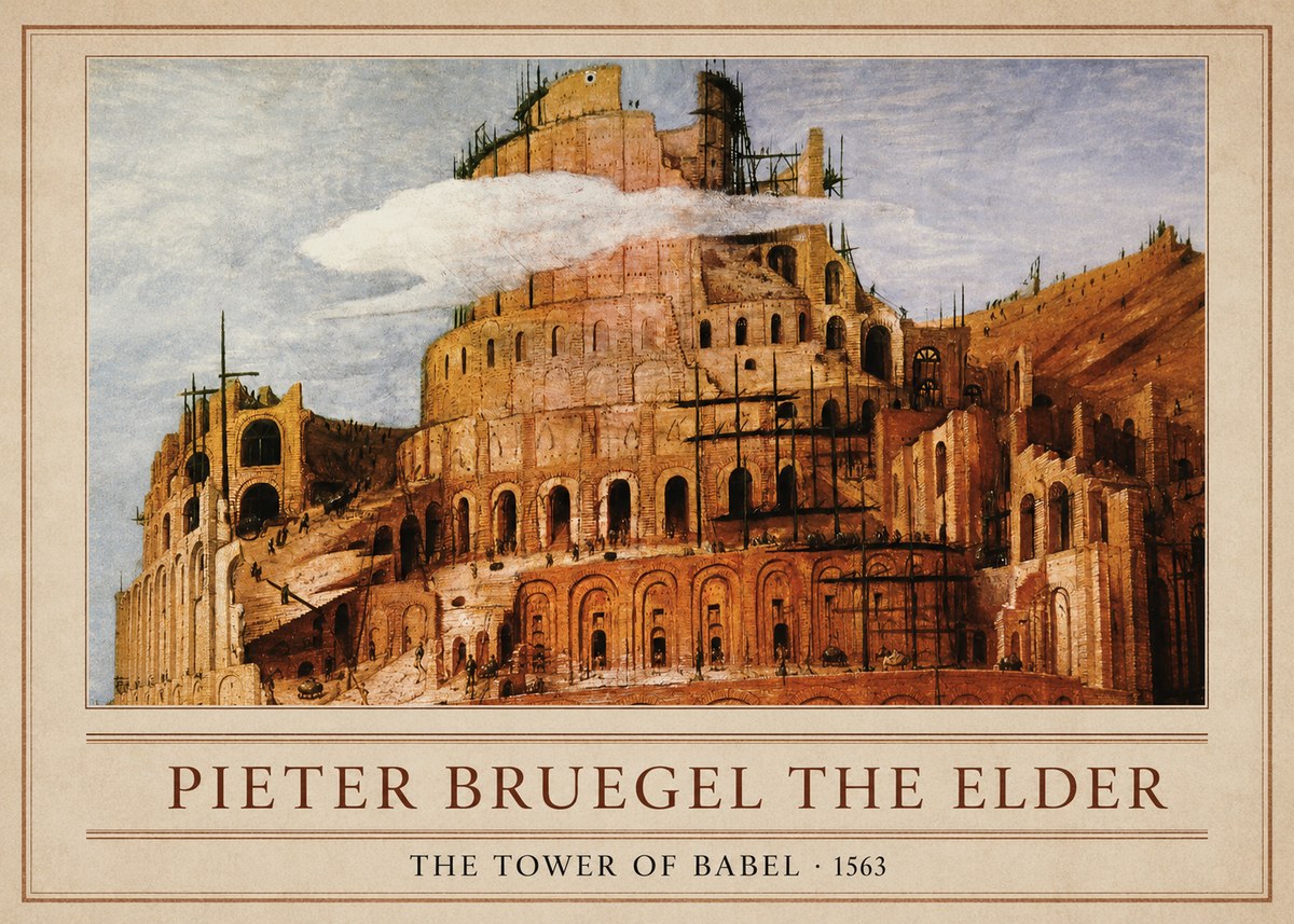Pieter Bruegel The Tower of Babel XI No1 - Poster