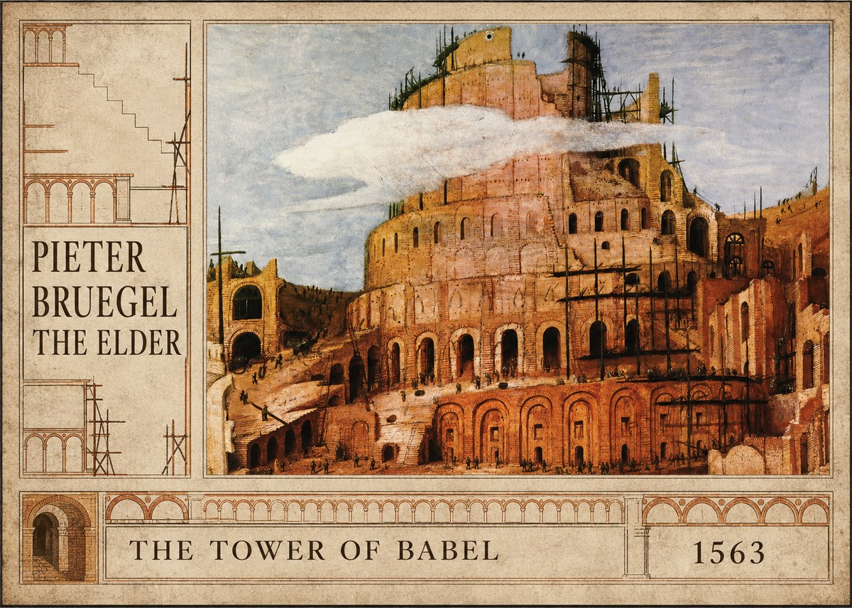 Pieter Bruegel The Tower of Babel XI No2 - Poster