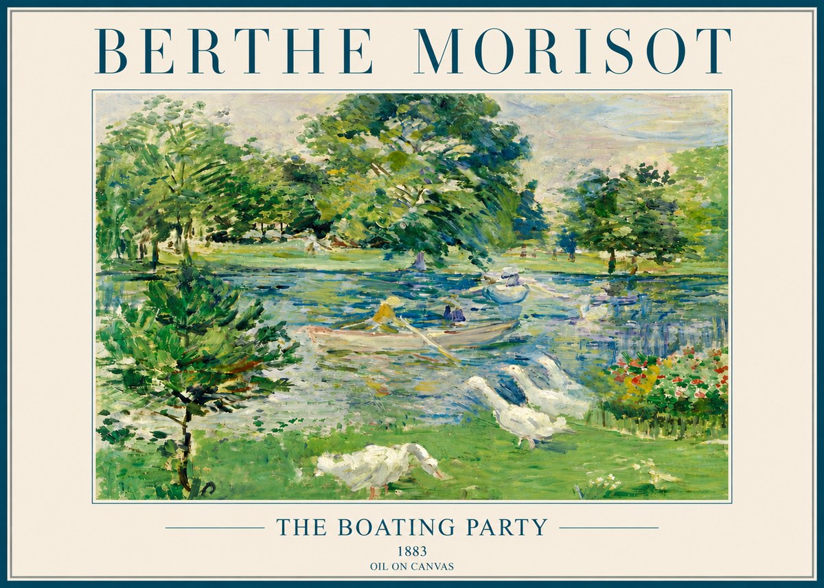 Berthe Morisot The Boating Party No4 - Poster