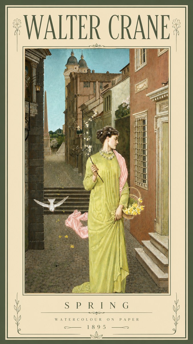 Walter Crane Spring No6 - Poster