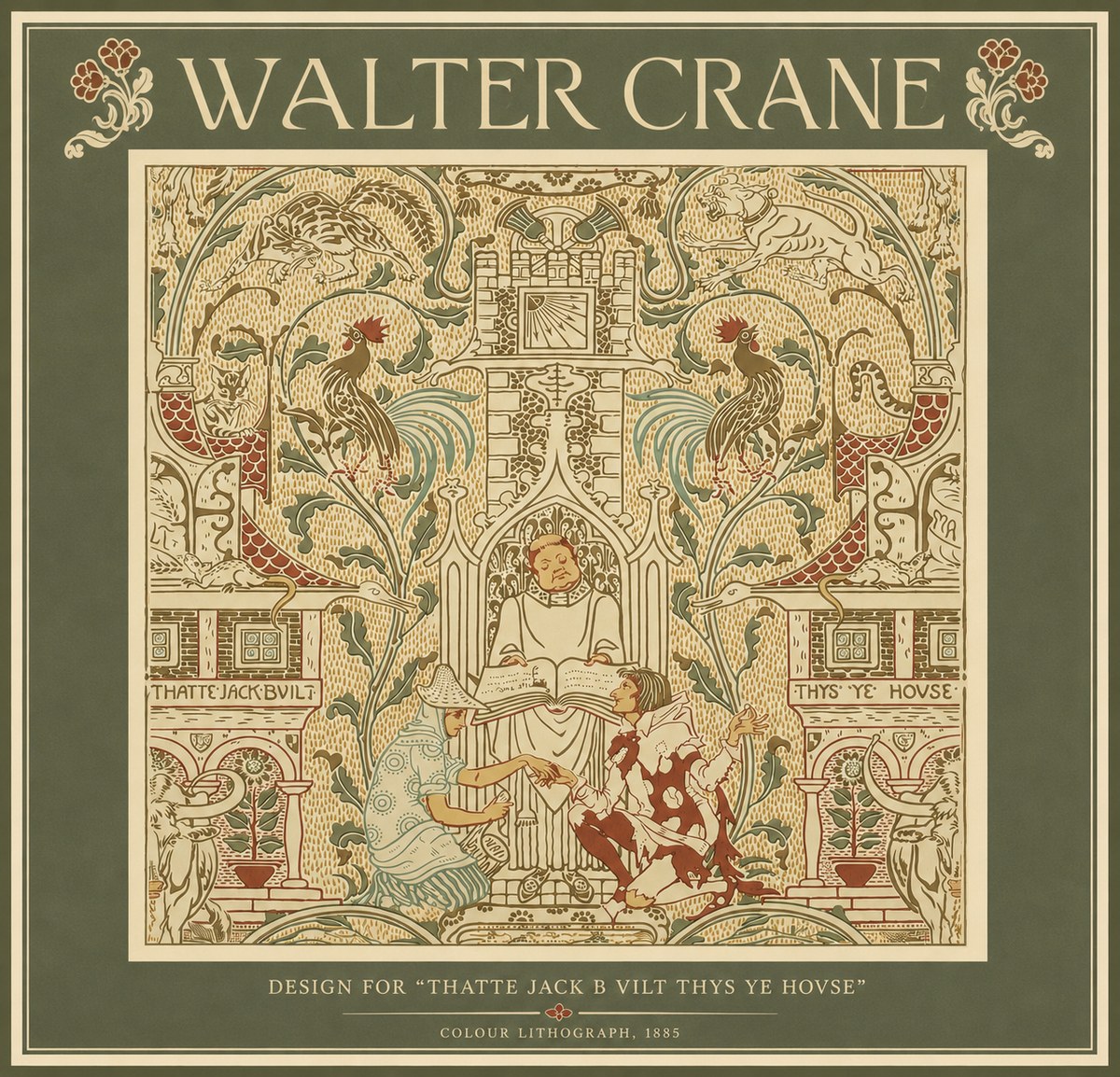 Walter Crane Design for "Thatte Jack B Vilt Thys Ye Hovse" No5 - Poster