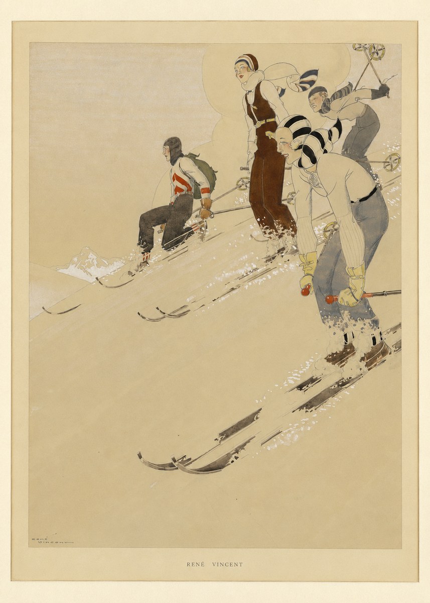 René Vincent Skiers No5 - Poster