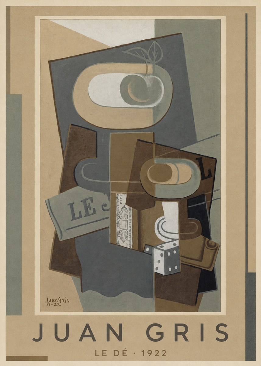 Juan Gris Le Dé No1 - Poster