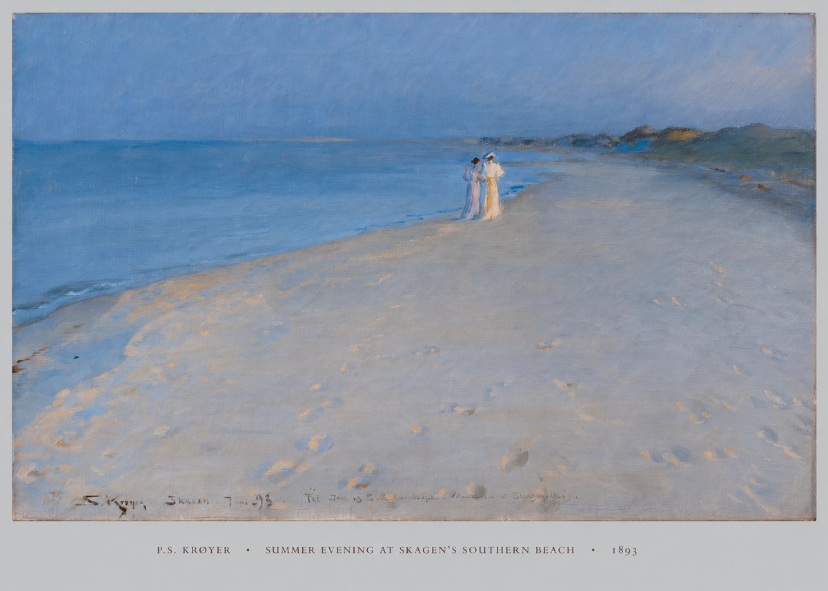 P.S. Krøyer Summer Evening at Skagen's Southern Beach No5 - Poster