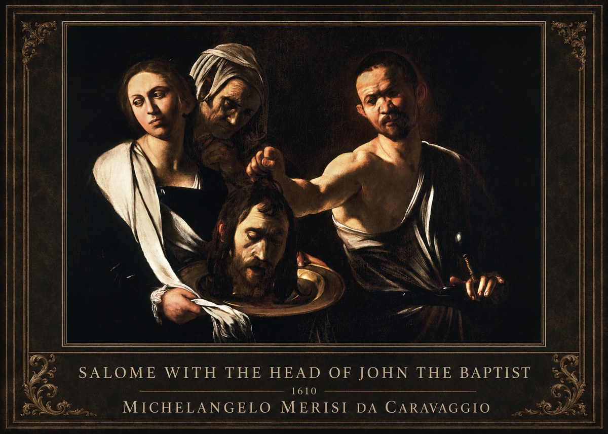 Michelangelo Merisi da Caravaggio Salome with the Head of John the Baptist No1 - Poster