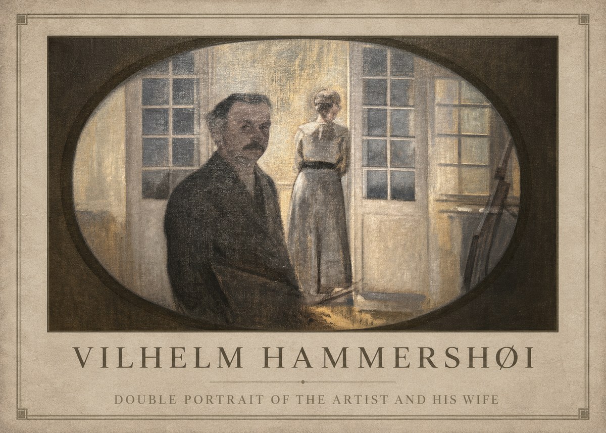 Vilhelm Hammershøi Double Portrait of the Artist and His Wife No1 - Poster