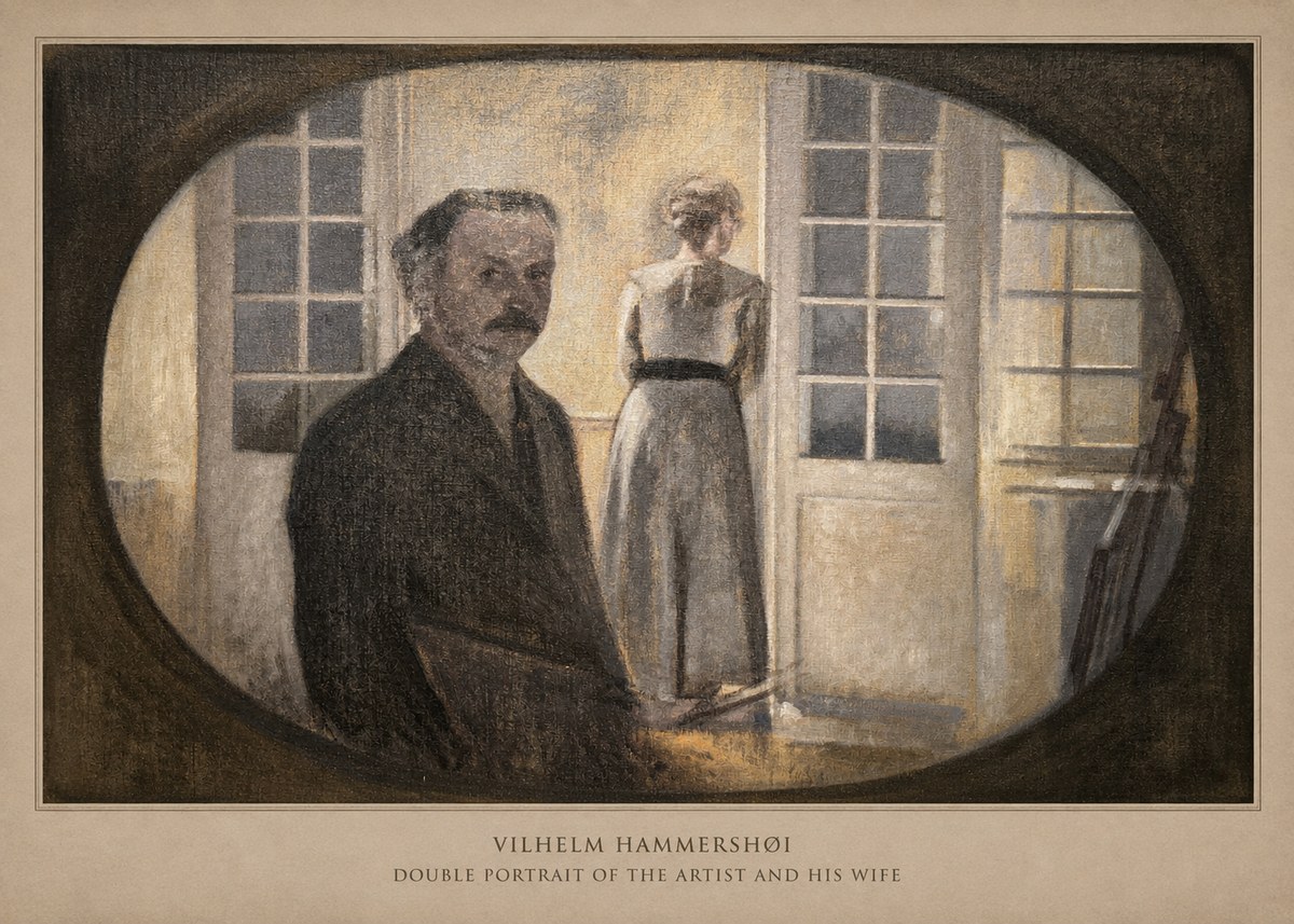 Vilhelm Hammershøi Double Portrait of the Artist and His Wife No6 - Poster