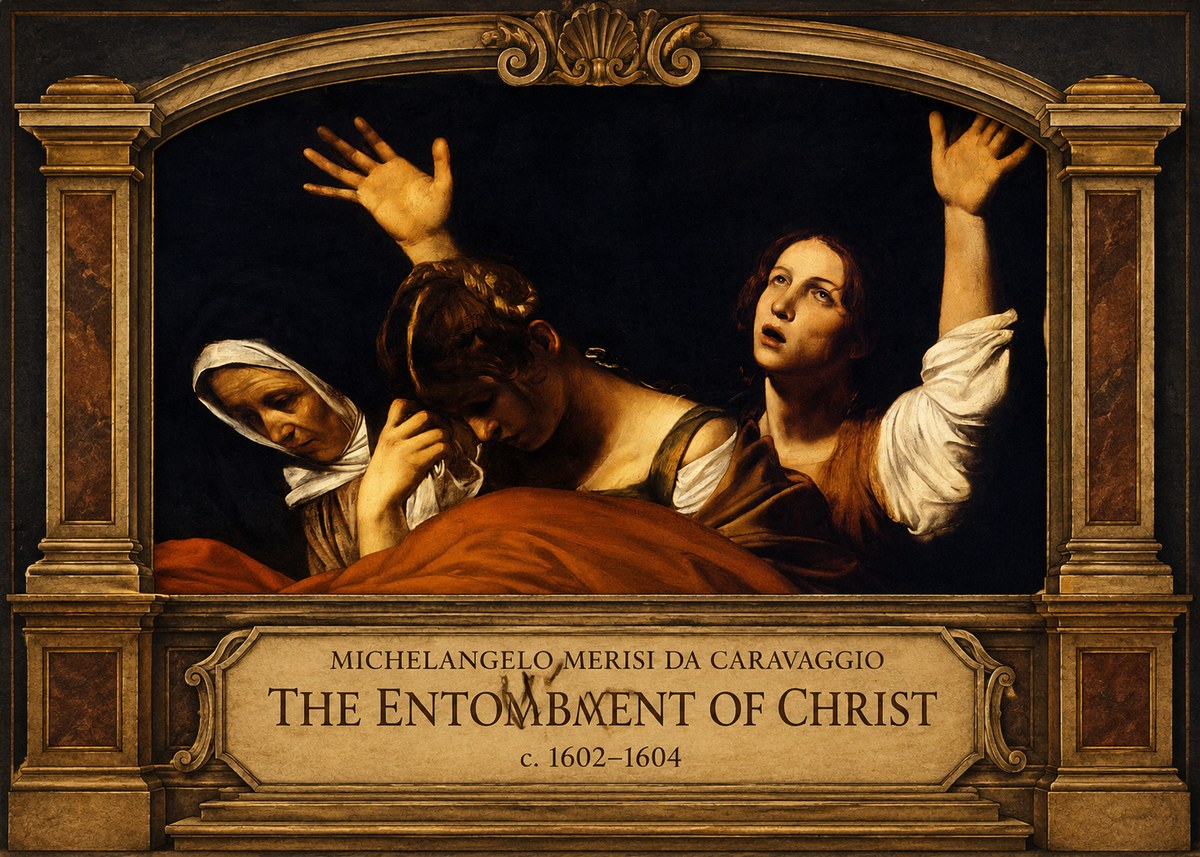 Michelangelo Merisi da Caravaggio The Entombment of Christ I No3 - Poster