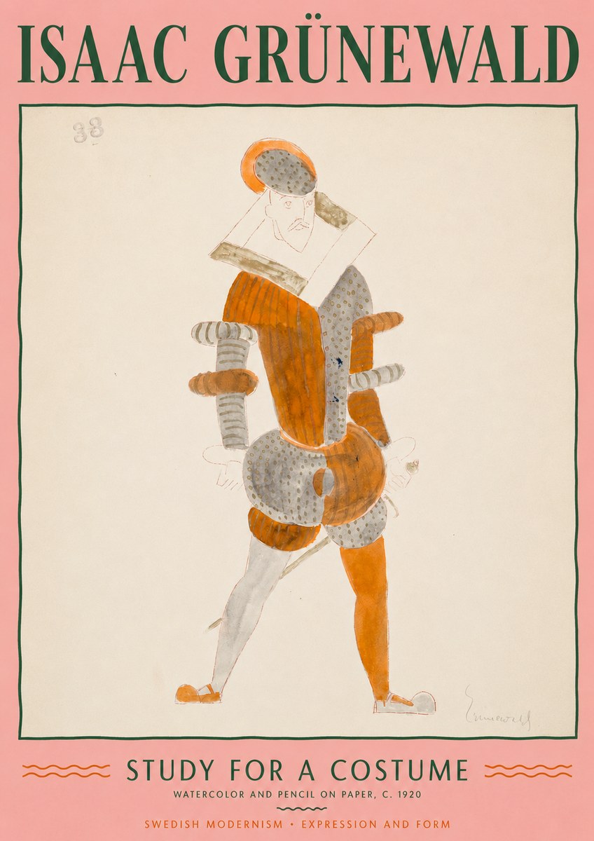 Isaac Grünewald Study for a Costume II No4 - Poster