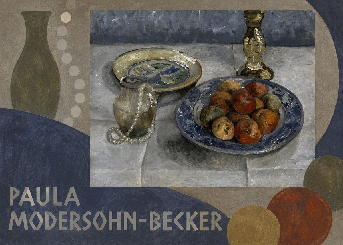 Paula Modersohn-Becker Still Life with Candlestick, Pitcher, and Fruit No5 - Poster