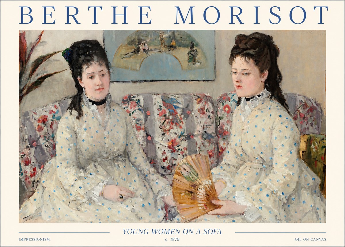 Berthe Morisot Young Women on a Sofa No1 - Poster