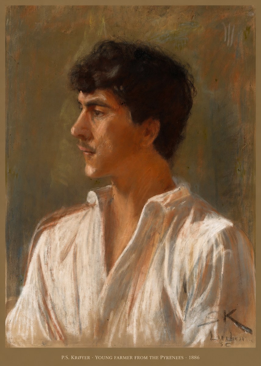 P.S. Krøyer Young Farmer from the Pyrenees No6 - Poster