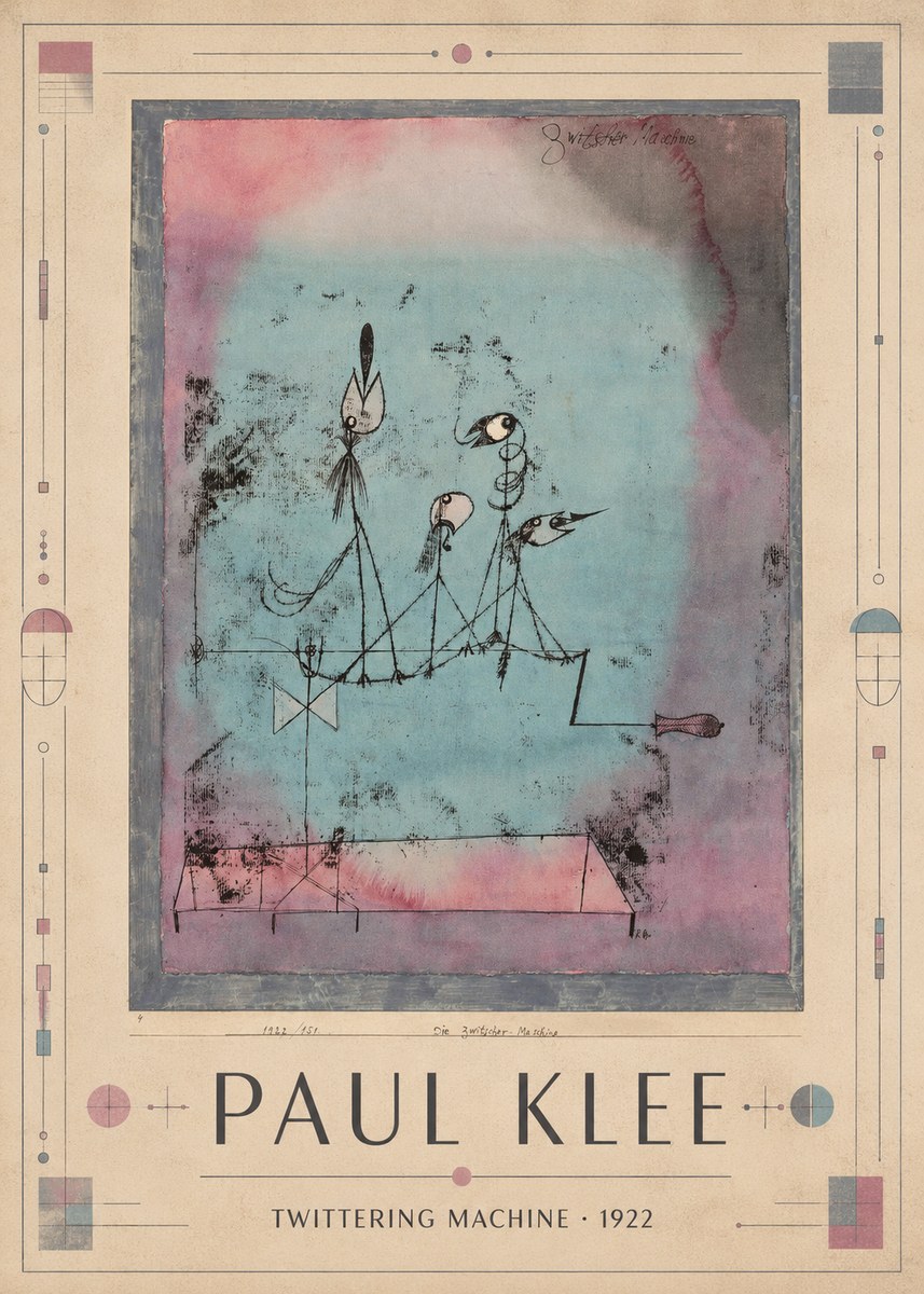 Paul Klee Twittering Machine No1 - Poster