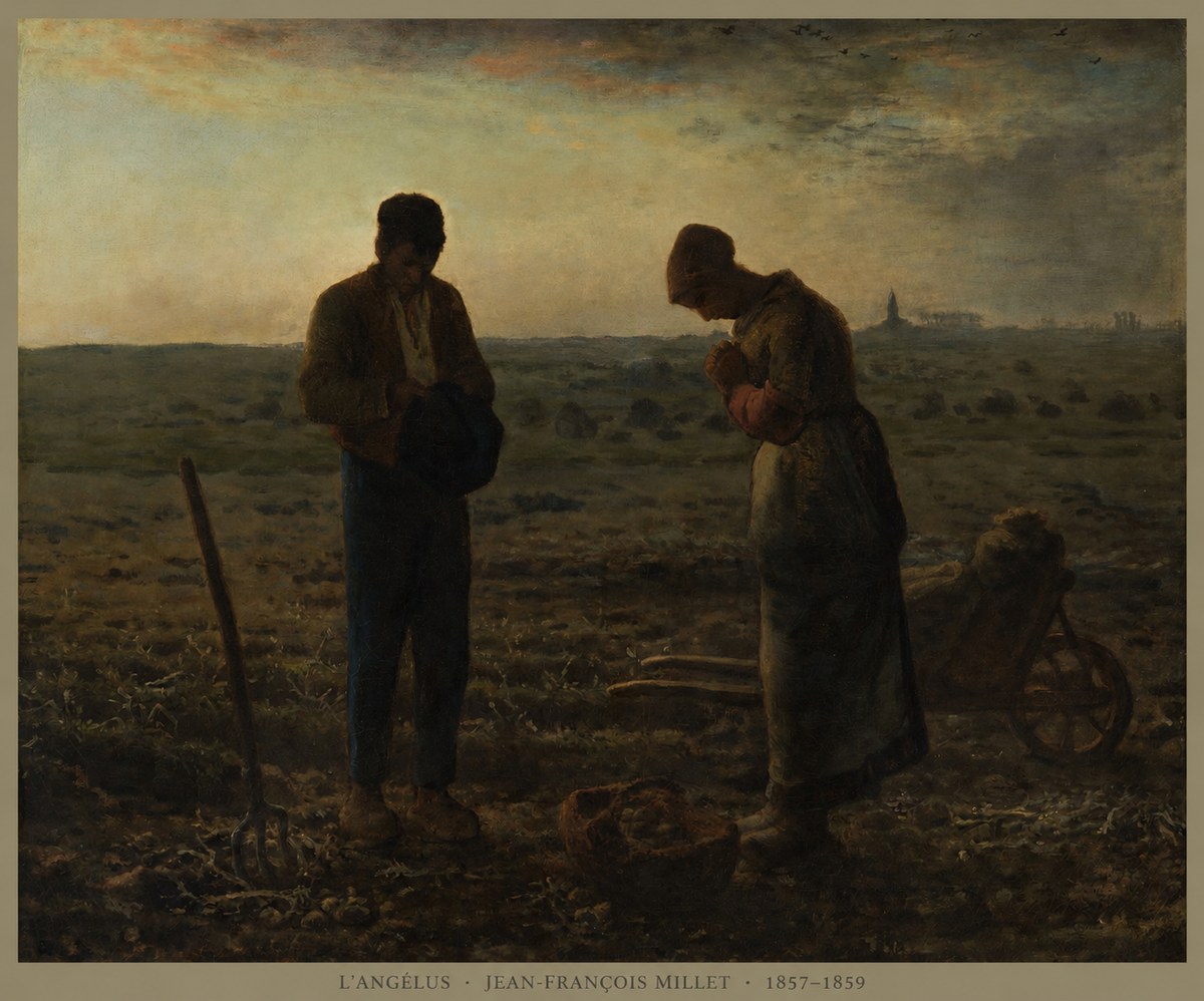 Jean-François Millet L'angélus I No5 - Poster