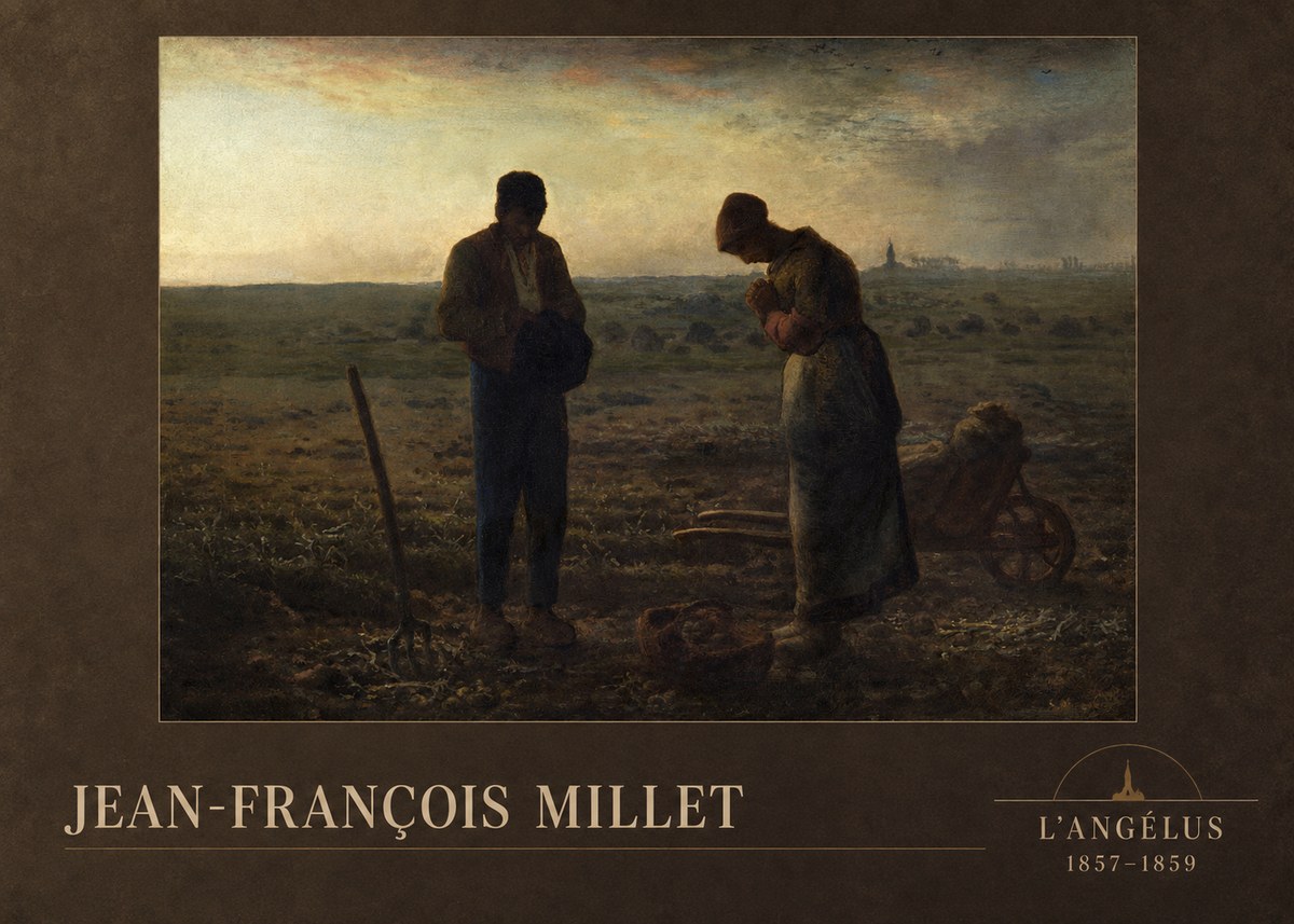 Jean-François Millet L'angélus II No2 - Poster