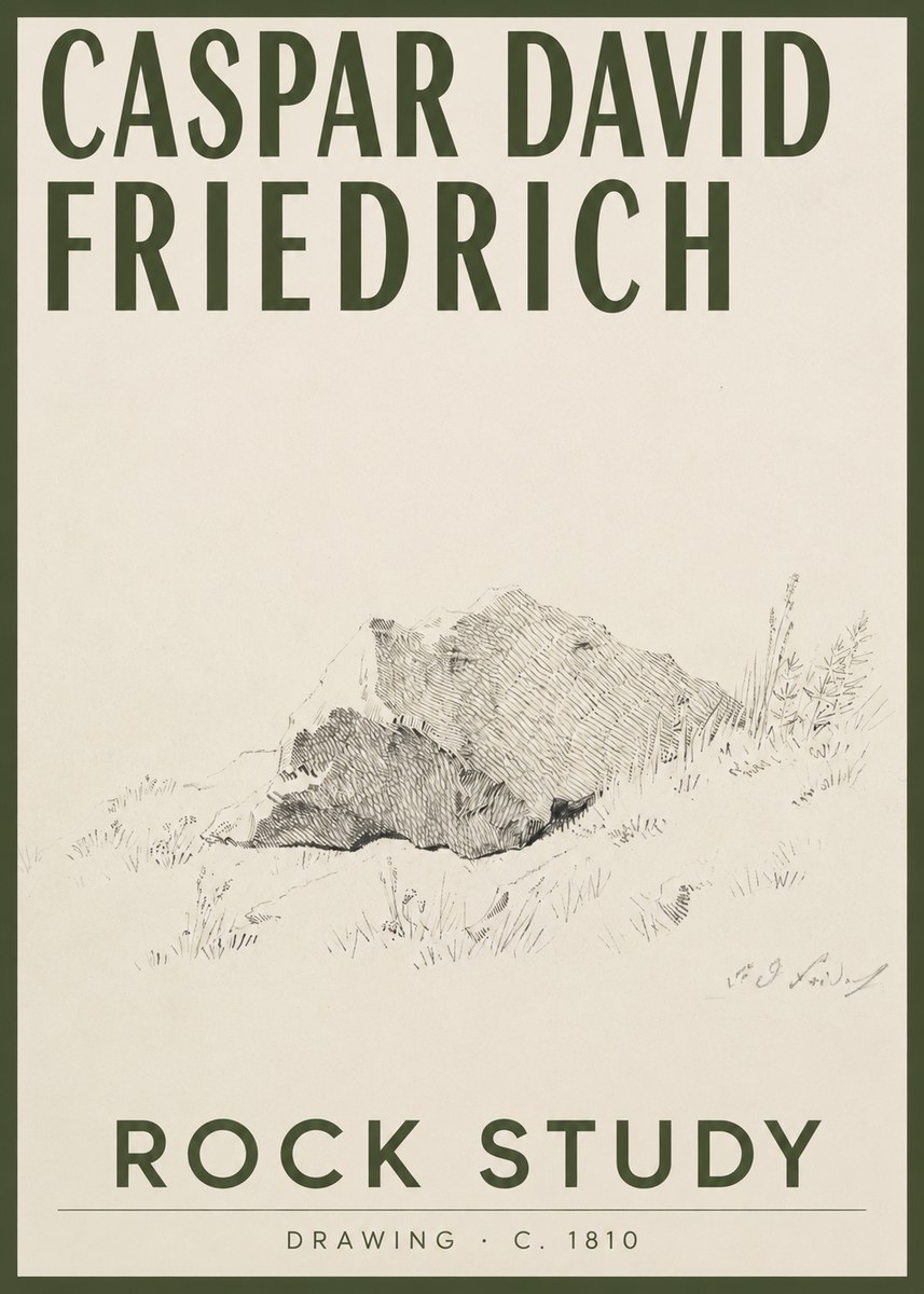 Caspar David Friedrich Rock Study No2 - Poster
