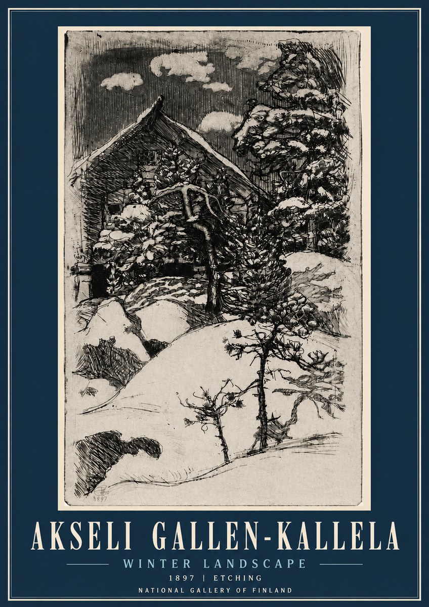 Akseli Gallen-Kallela Winter Landscape I No6 - Poster