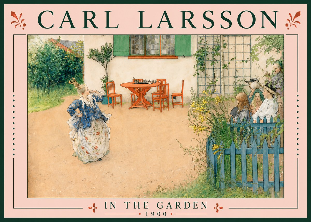 Carl Larsson In the Garden No5 - Poster
