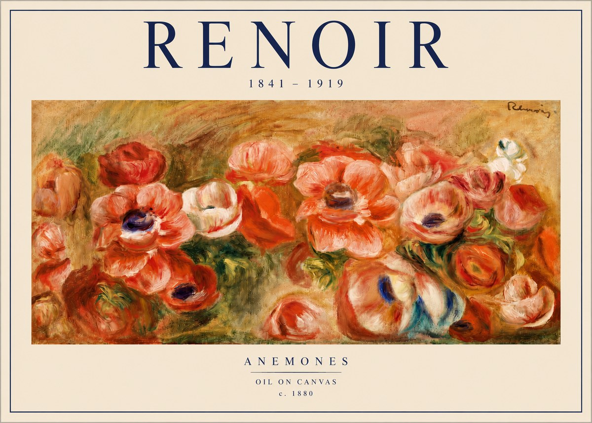 Renoir Anemones No3 - Poster