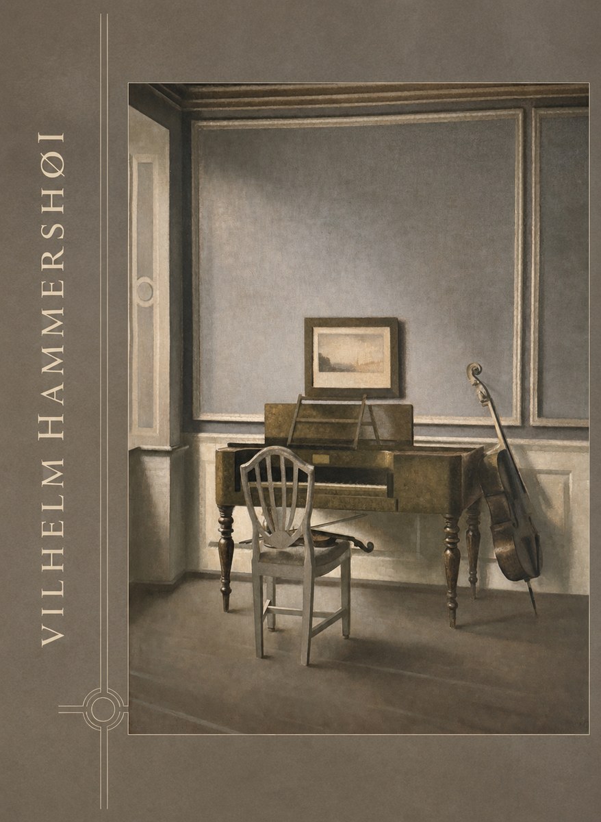 Vilhelm Hammershøi Interior with a Piano and a Cello No4 - Poster