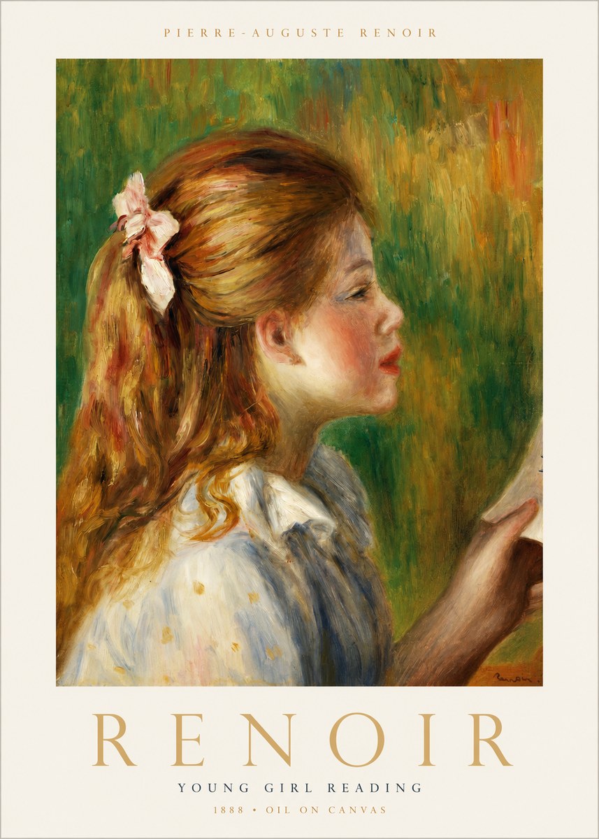 Renoir Young Girl Reading II No1 - Poster