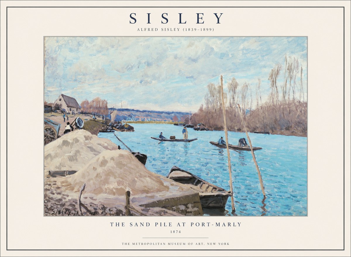 Sisley The Sand Pile at Port-marly No1 - Poster