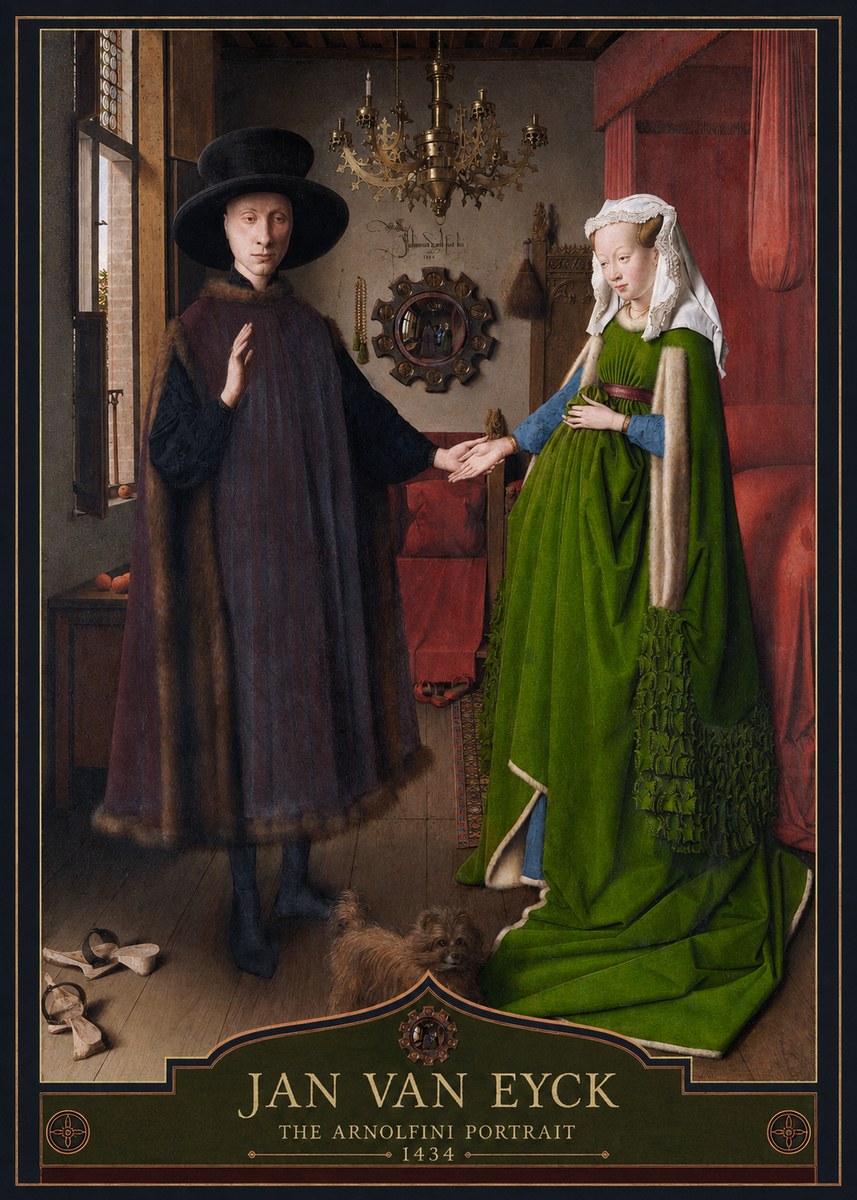 Jan van Eyck The Arnolfini Portrait VI No3 - Poster