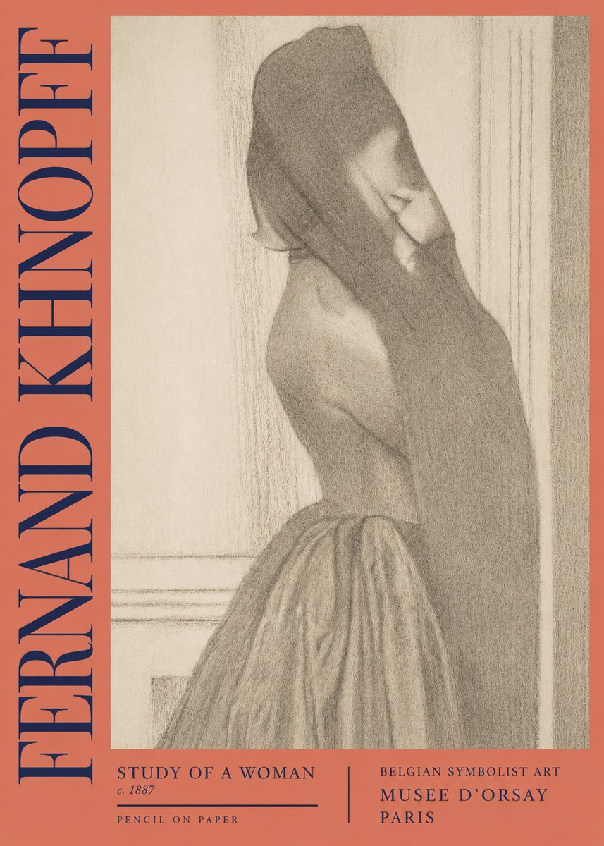 Fernand Khnopff Study of a Woman No2 - Poster