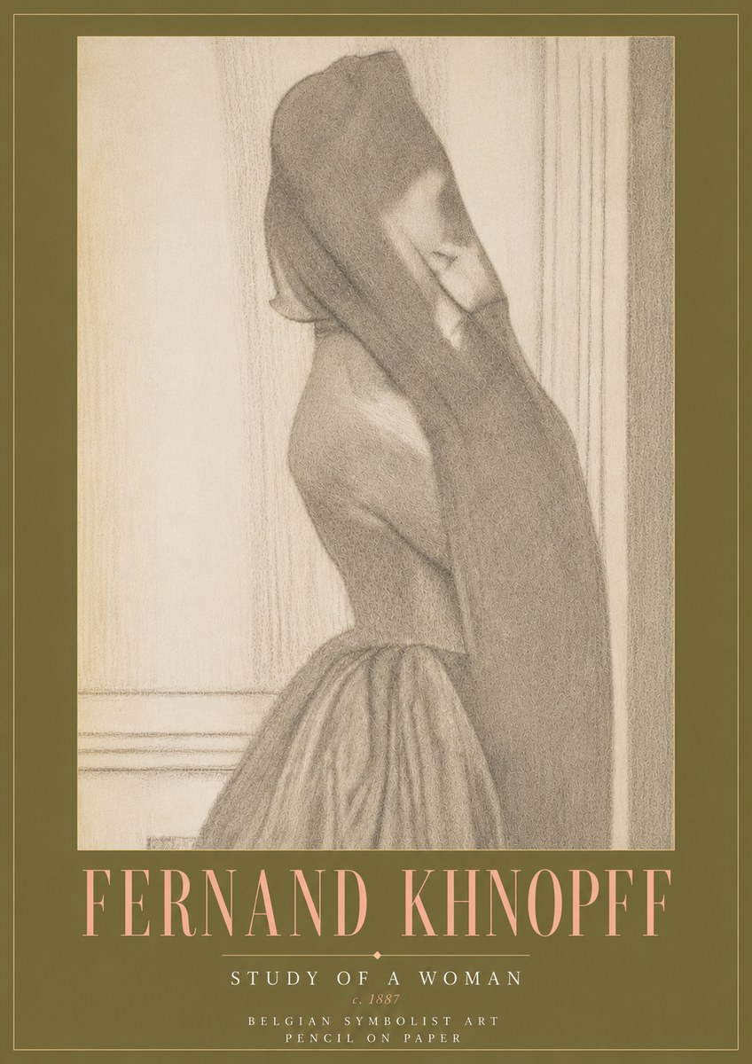 Fernand Khnopff Study of a Woman No6 - Poster
