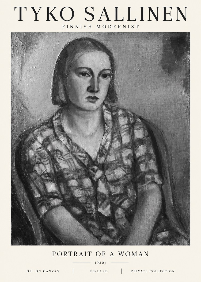 Tyko Sallinen Portrait of a Woman I No1 - Poster