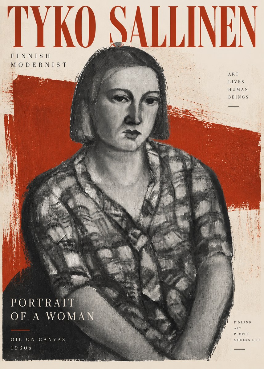 Tyko Sallinen Portrait of a Woman I No2 - Poster