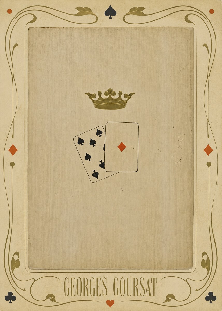 Georges Goursat Crown and Playing Cards No5 - Poster