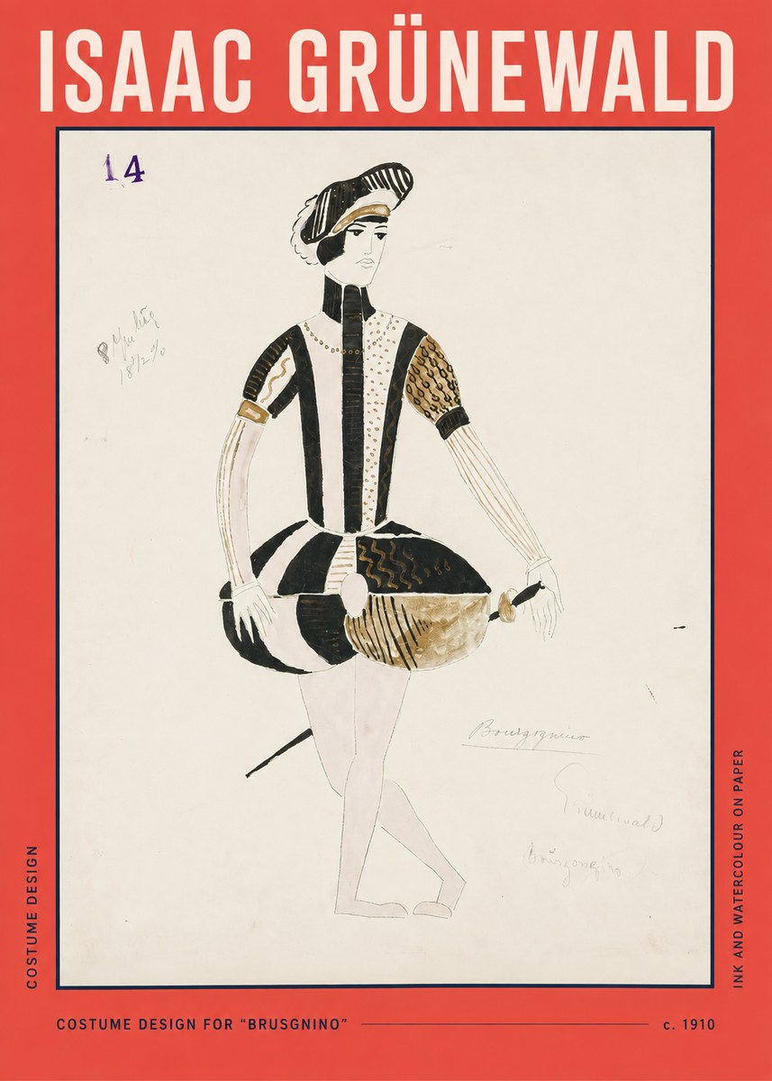Isaac Grünewald Costume Design IX No2 - Poster