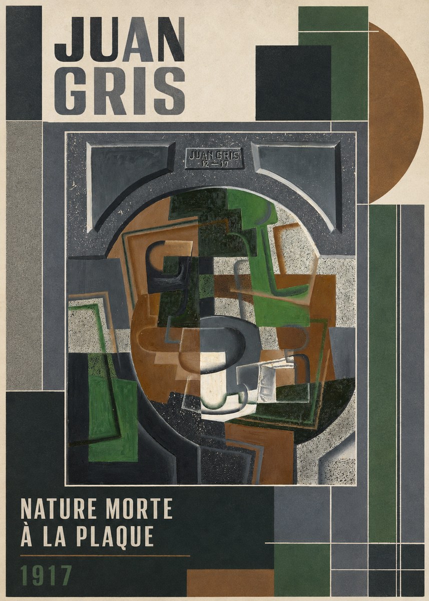 Juan Gris Nature Morte À La Plaque No3 - Poster