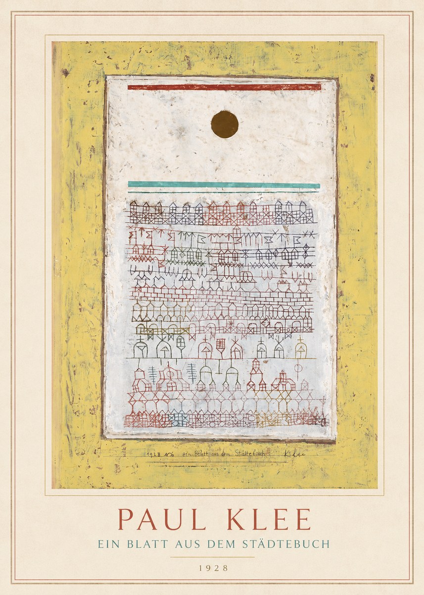 Paul Klee Ein Blatt Aus Dem Städtebuch No5 - Poster